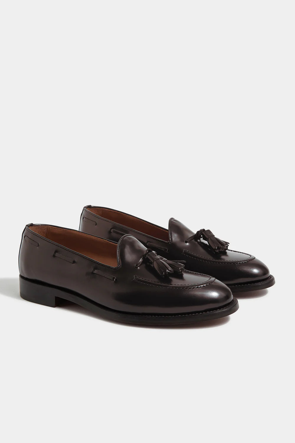 Dark brown tassel loafers